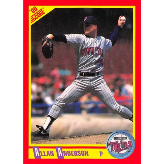 1990 Score #292 Allan Anderson NM-MT Minnesota Twins Baseball Card - Baseball Card Single