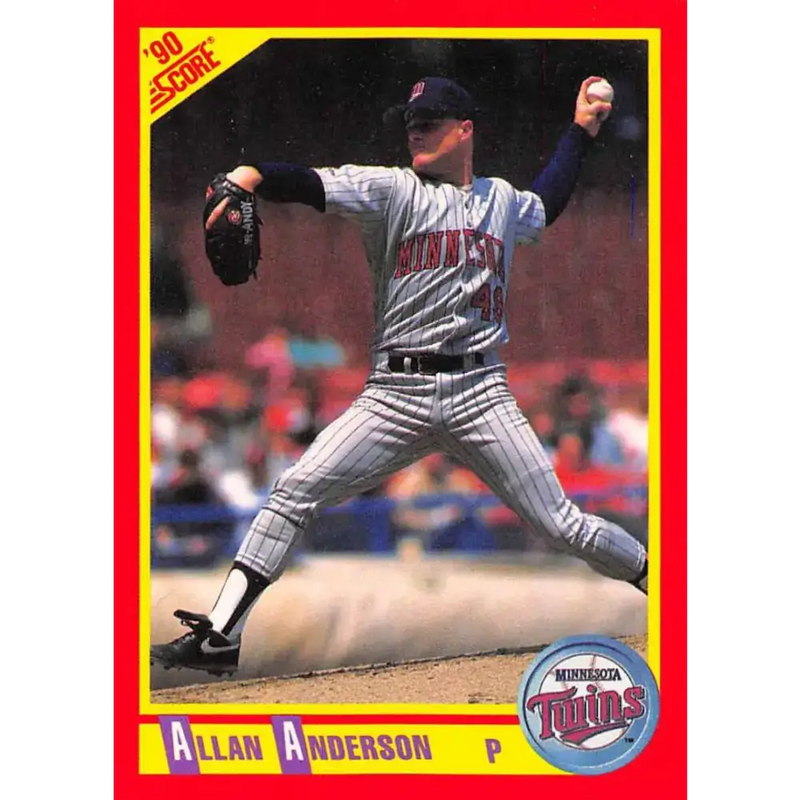 1990 Score #292 Allan Anderson NM-MT Minnesota Twins Baseball Card - Baseball Card Single