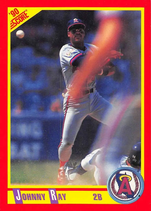 1990 Score #293 Johnny Ray EX Excellent California Angels Baseball Card - Baseball Card Single
