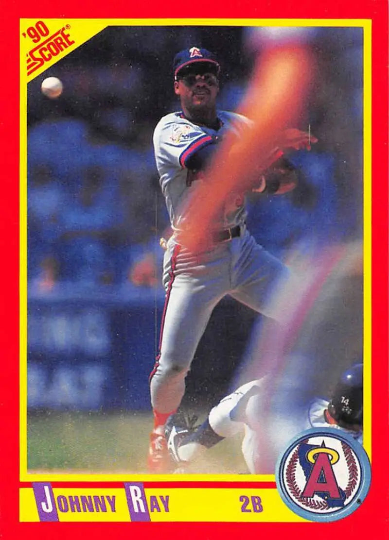1990 Score #293 Johnny Ray EX Excellent California Angels Baseball Card - Baseball Card Single