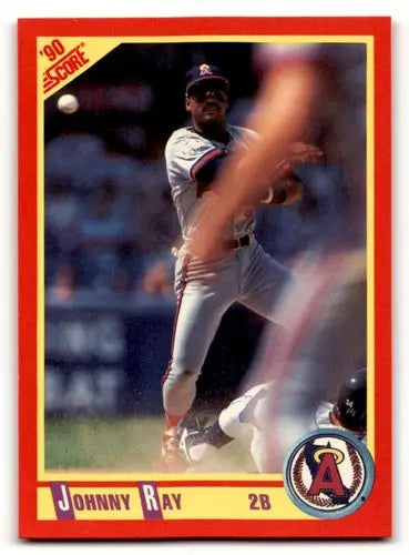 Original gloss Johnny Ray baseball card from 1990 Score #293 featuring Simply Sandoval