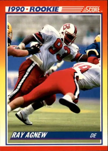 Original gloss Ray Agnew football card from 1990 Score #293 in NM-MT condition
