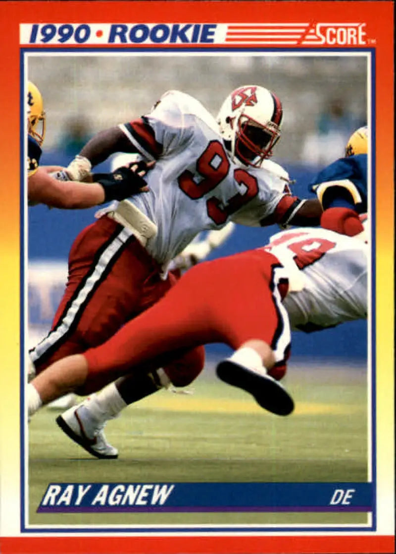 1990 Score #293 Ray Agnew NM-MT RC Rookie NC State Wolfpack Football Card - Football Card Single