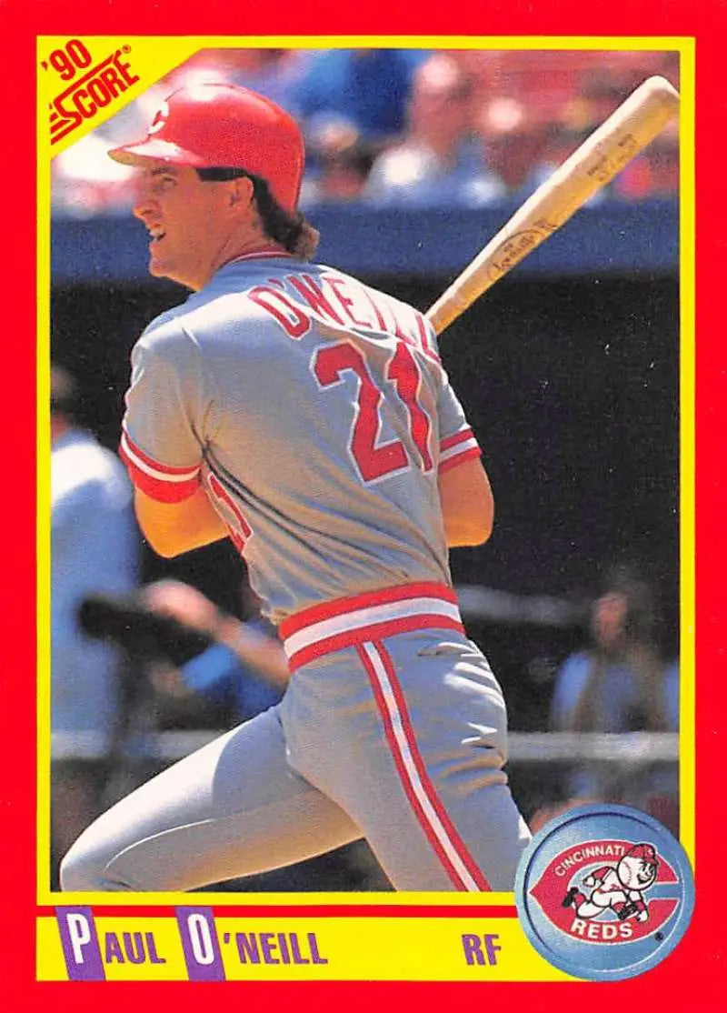 1990 Score #295 Paul O’Neill EX Excellent Cincinnati Reds Baseball Card - Baseball Card Single