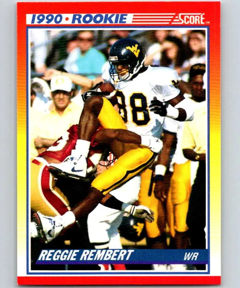 1990 Score #297 Reggie Rembert NM-MT RC Rookie West Virginia Mountaineers Football Card - Football Card Single