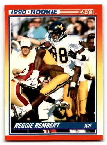 Reggie Rembert rookie card from 1990 Score West Virginia Mountaineers Football with original gloss