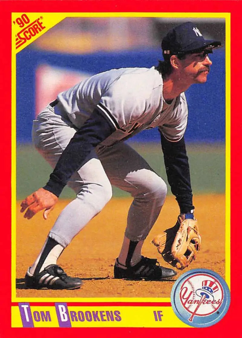1990 Score #297 Tom Brookens EX Excellent New York Yankees Baseball Card - Baseball Card Single