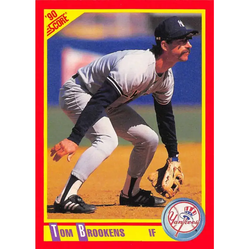 1990 Score #297 Tom Brookens NM-MT New York Yankees Baseball Card - Baseball Card Single