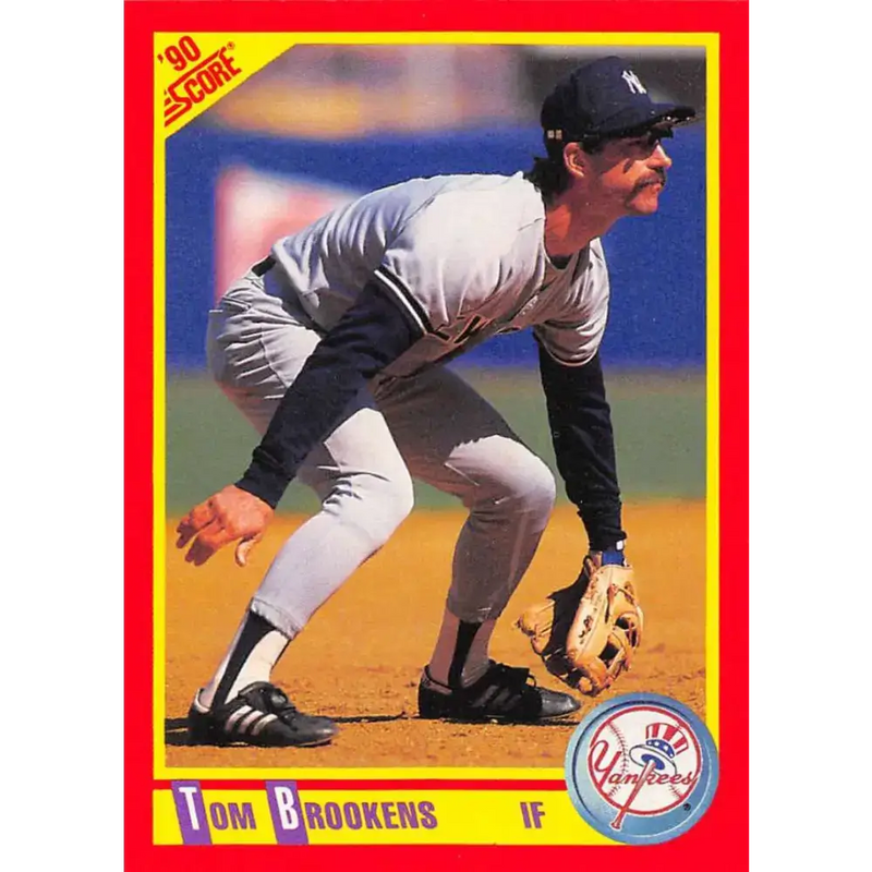 1990 Score #297 Tom Brookens NM-MT New York Yankees Baseball Card - Baseball Card Single