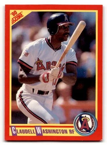1990 Score #298 Claudell Washington EX/NM Angels ID:47185 - Baseball Card Single