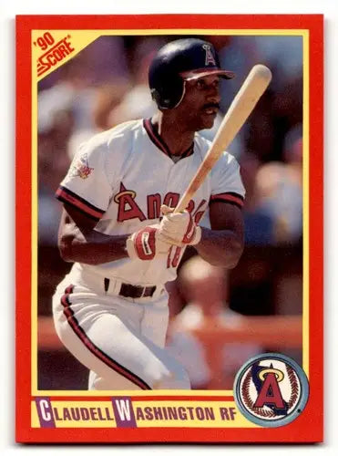 1990 Score #298 Claudell Washington Promos ID:46465 - Baseball Card Single