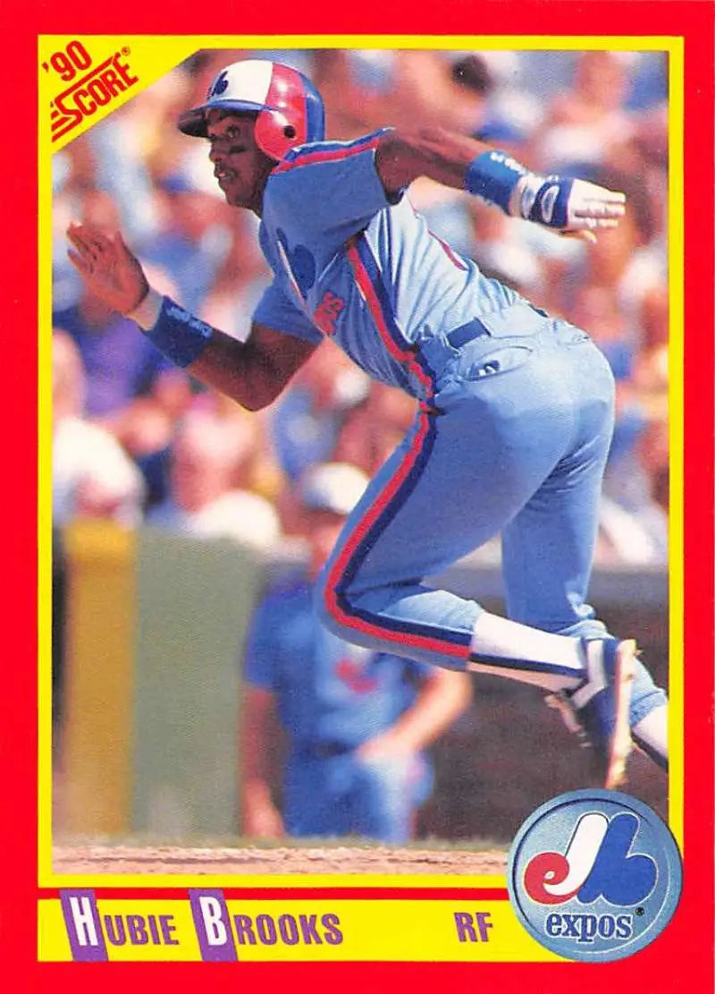 1990 Score #299 Hubie Brooks EX Excellent Montreal Expos Baseball Card - Baseball Card Single
