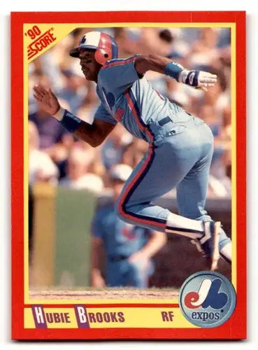 Hobie Brooks baseball card from 1990 Score #299 with original gloss featuring Hubie Brooks