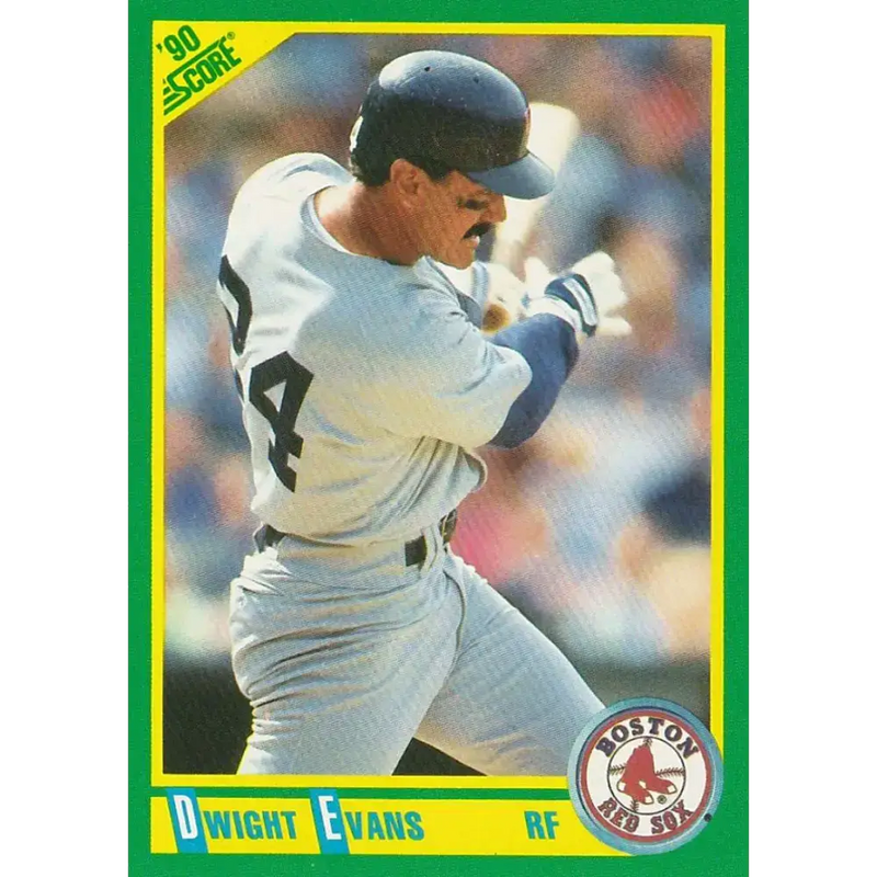 1990 Score #3 Dwight Evans NM-MT Boston Red Sox Baseball Card - Baseball Card Single