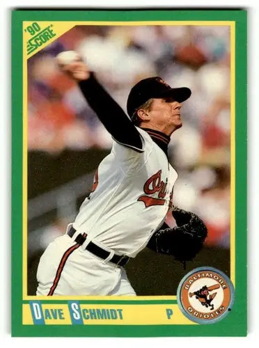 1990 Score #30 Dave Schmidt Baltimore Orioles Baseball Cards ID:52796 - Baseball Card Single