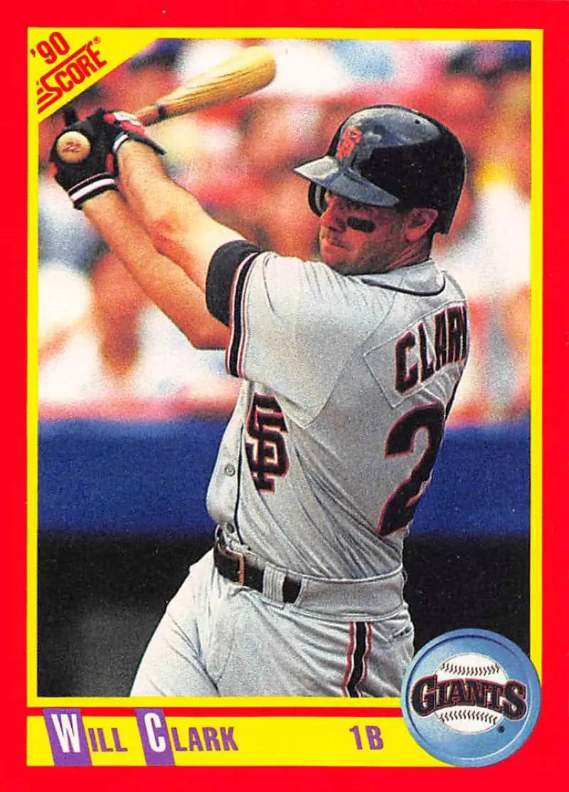 1990 Score #300 Will Clark EX Excellent San Francisco Giants Baseball Card - Baseball Card Single