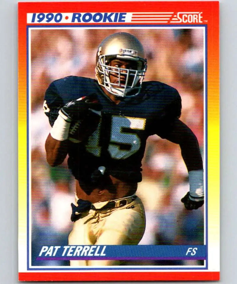 1990 Score #301 Pat Terrell NM-MT RC Rookie Notre Dame Fighting Irish Football Card