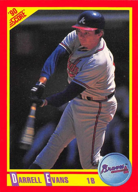 1990 Score #302 Darrell Evans EX Excellent Atlanta Braves Baseball Card