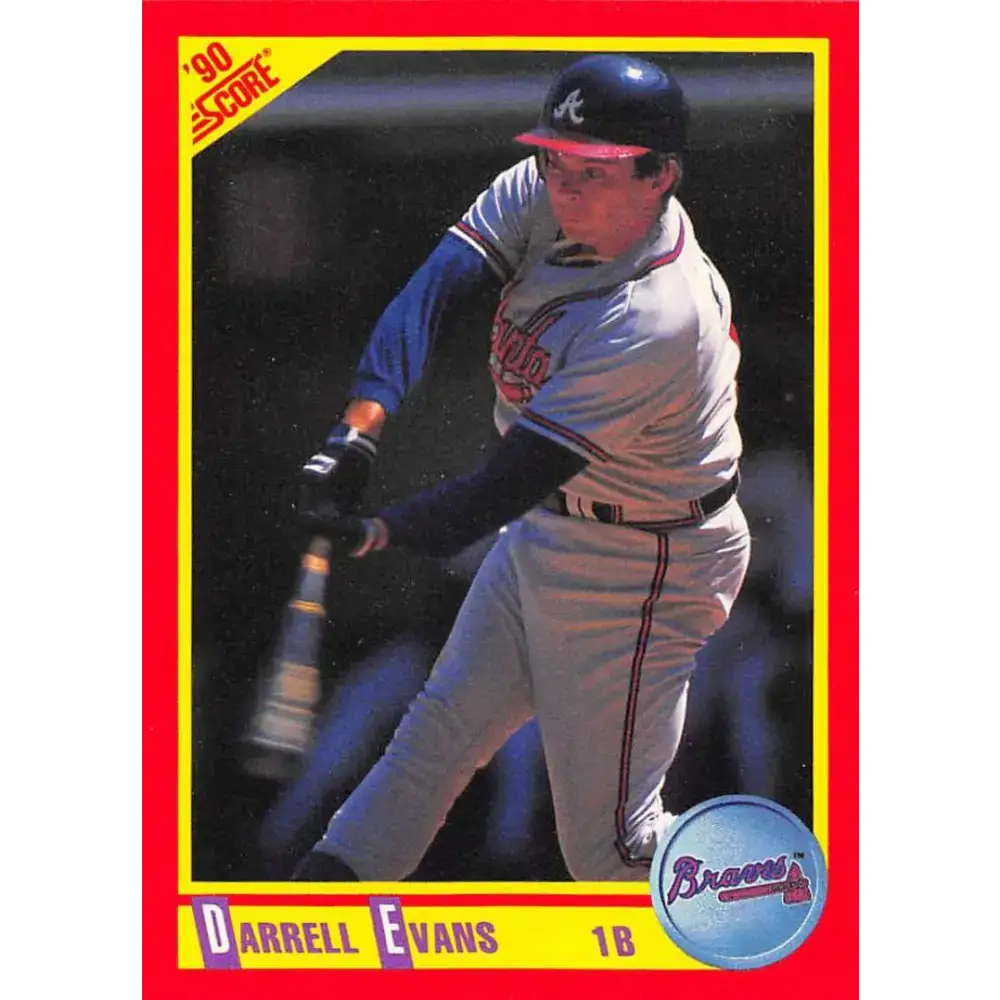 1990 Score #302 Darrell Evans NM-MT Atlanta Braves Baseball Card - Baseball Card Single