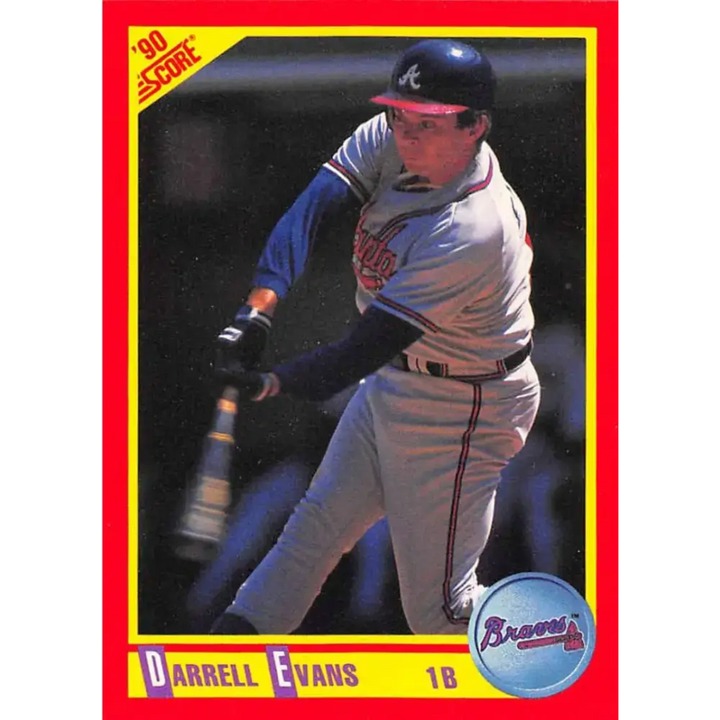1990 Score #302 Darrell Evans NM-MT Atlanta Braves Baseball Card - Baseball Card Single
