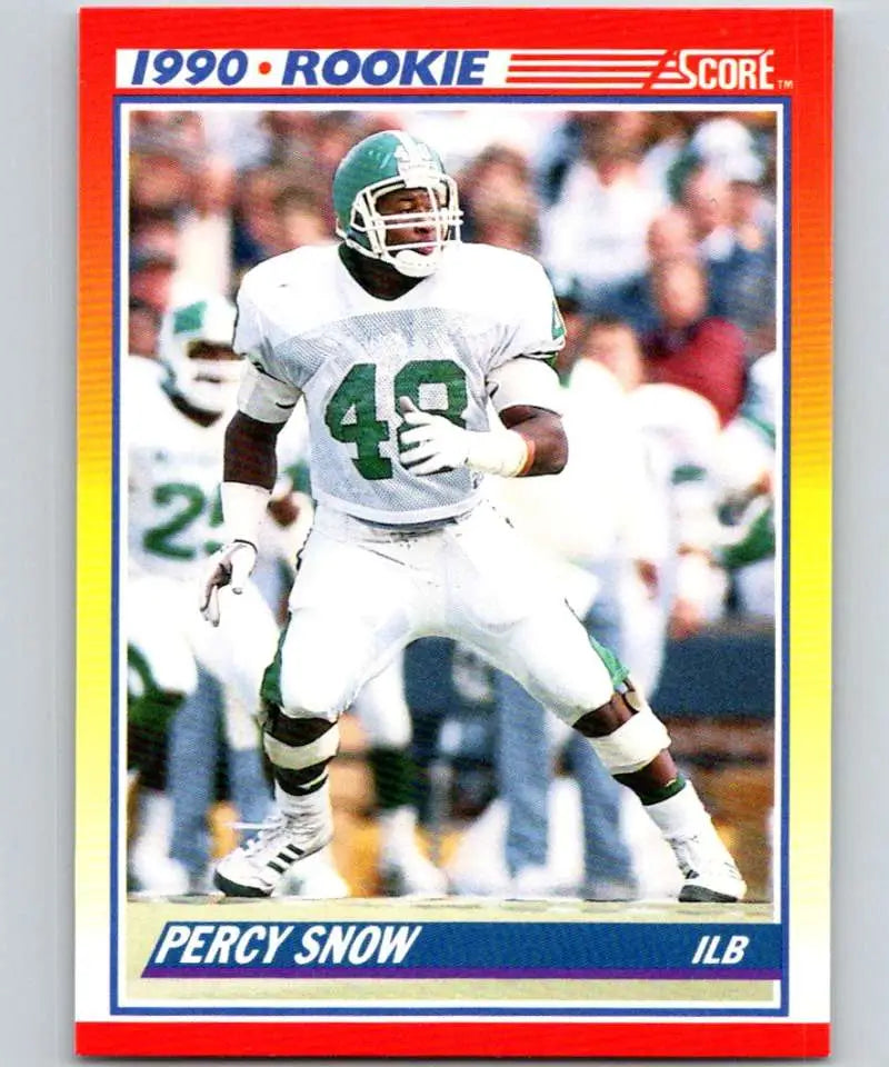 1990 Score #305 Percy Snow NM-MT RC Rookie Michigan State Spartans Football Card - Football Card Single