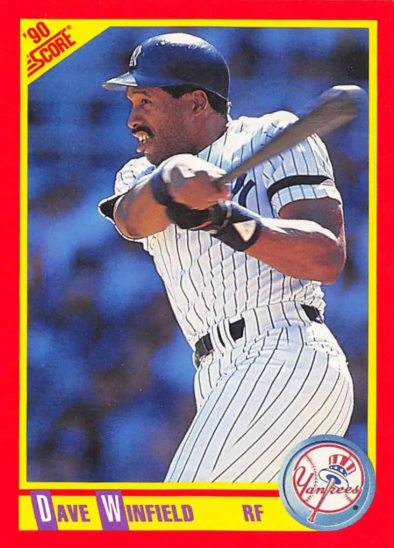 1990 Score #307 Dave Winfield EX Excellent New York Yankees Baseball Card - Baseball Card Single