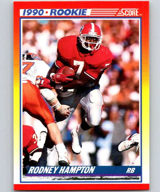 1990 Score #307 Rodney Hampton NM-MT RC Rookie Georgia Bulldogs Football Card - Football Card Single