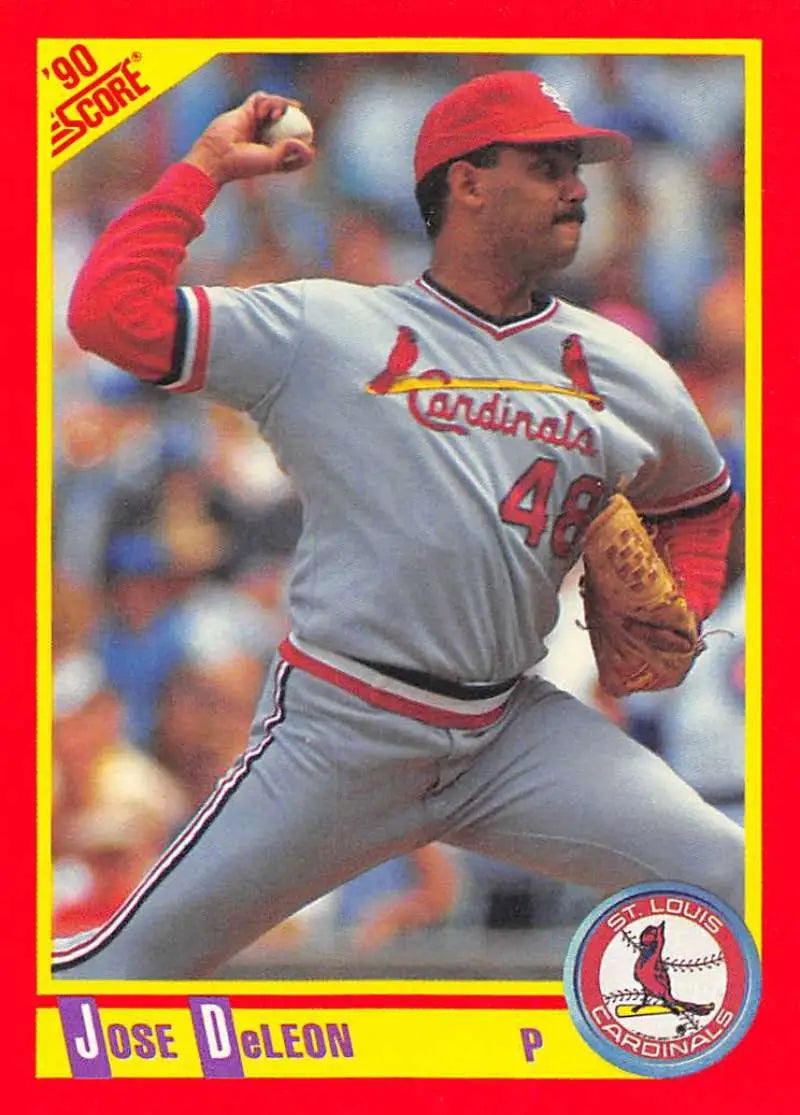 1990 Score #309 Jose DeLeon EX Excellent St. Louis Cardinals Baseball Card - Baseball Card Single