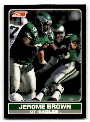 Jerome Brown Philadelphia Eagles football card from 1990 Score series, NM-MT condition