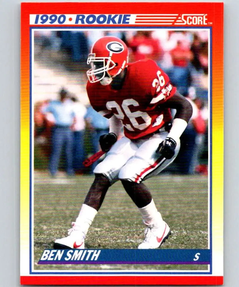 1990 Score #310 Ben Smith NM-MT RC Rookie Georgia Bulldogs Football Card