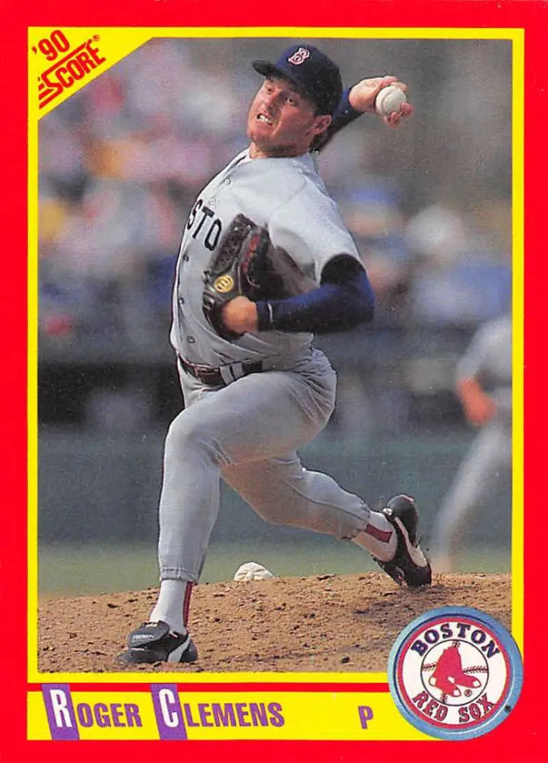 1990 Score #310 Roger Clemens EX Excellent Boston Red Sox Baseball Card - Baseball Card Single