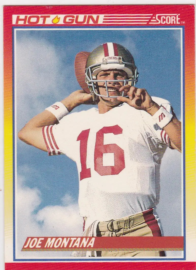 1990 Score #311 Joe Montana Hot Gun San Francisco 49ers - Football Card Single