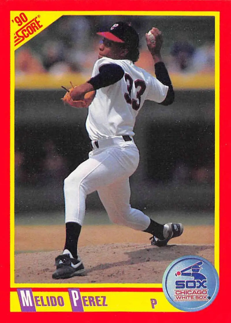 1990 Score #311 Melido Perez EX Excellent Chicago White Sox Baseball Card - Baseball Card Single