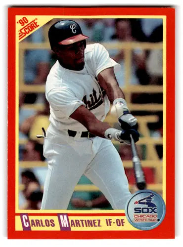 Original gloss baseball card of Carlos Martinez White Sox 1990 Score #314 NM-MT