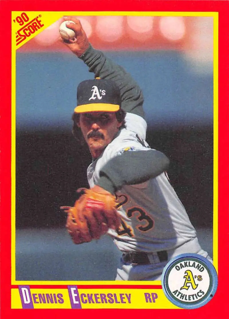 1990 Score #315 Dennis Eckersley EX Excellent Oakland Athletics Baseball Card - Baseball Card Single