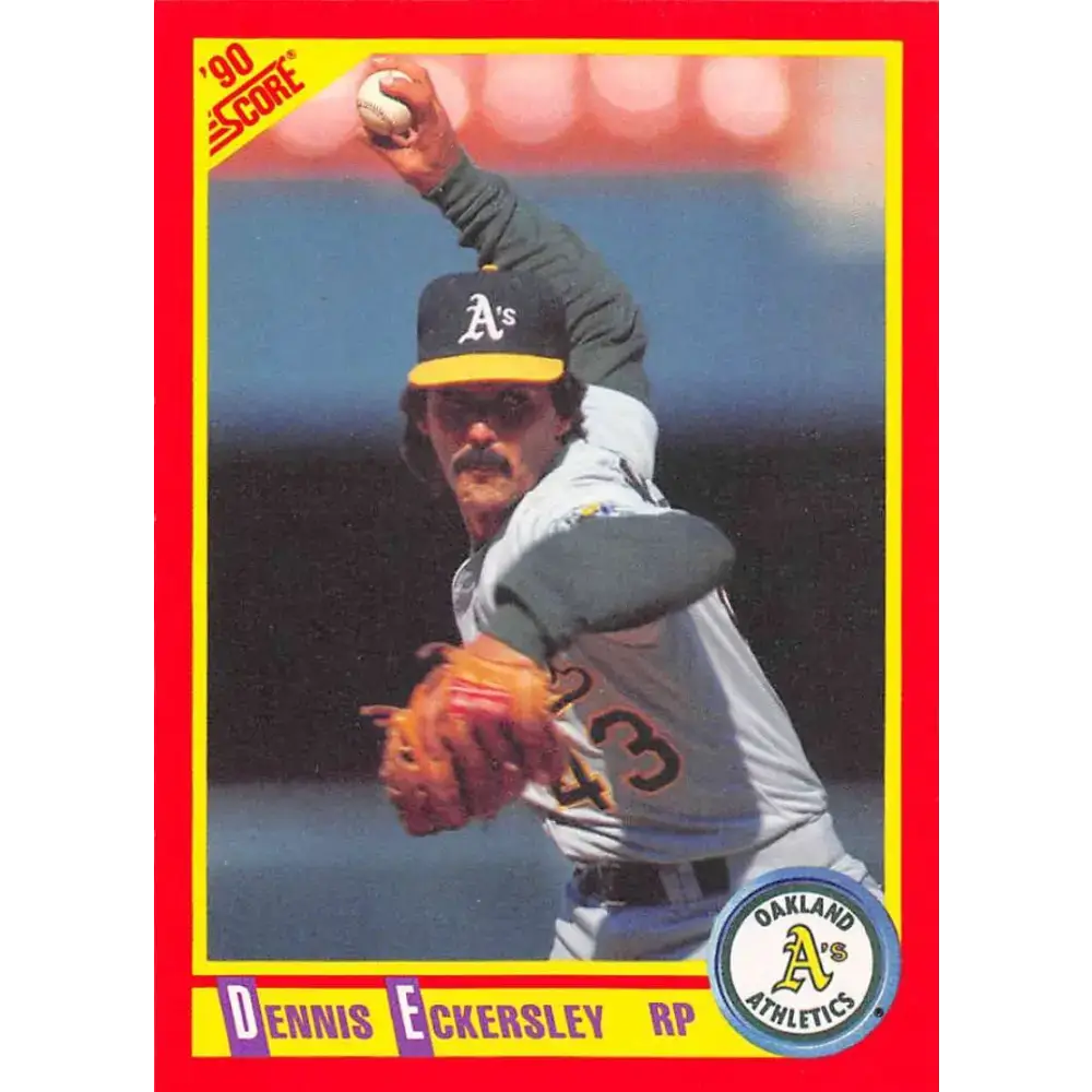 1990 Score #315 Dennis Eckersley NM-MT Oakland Athletics Baseball Card - Baseball Card Single