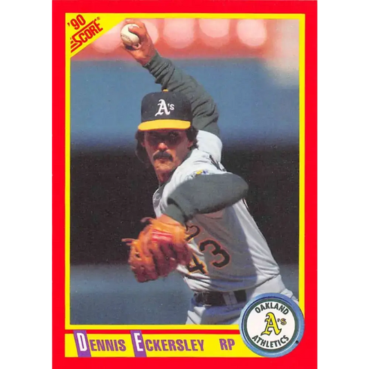 1990 Score #315 Dennis Eckersley NM-MT Oakland Athletics Baseball Card - Baseball Card Single