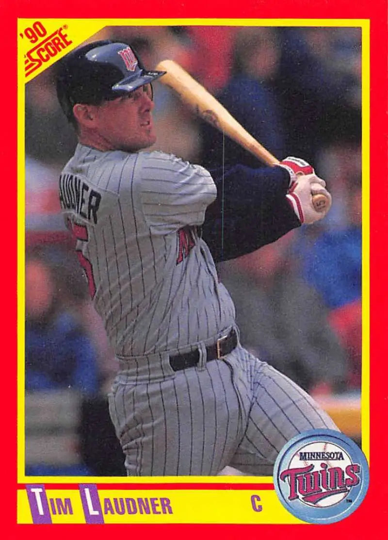 1990 Score #318 Tim Laudner EX Excellent Minnesota Twins Baseball Card - Baseball Card Single