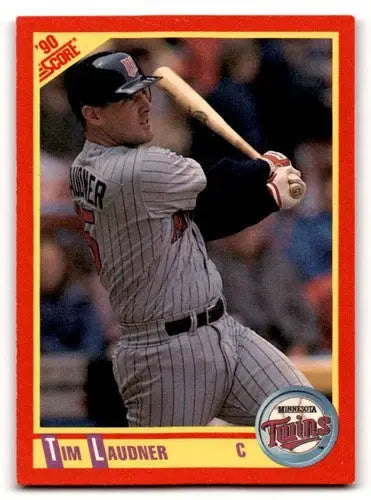 1990 Score #318 Tim Laudner Minnesota Twins Baseball Cards EX/NM ID:58541 - Baseball Card Single