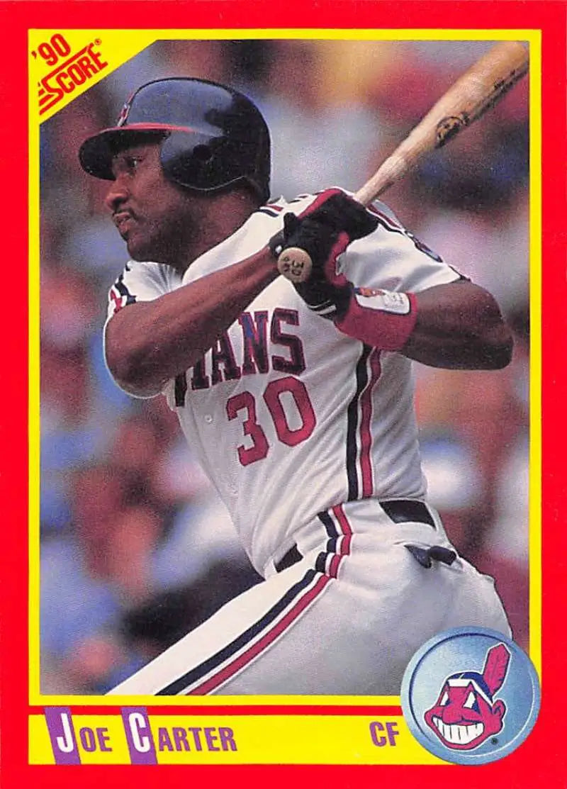 1990 Score #319 Joe Carter EX Excellent Cleveland Indians Baseball Card - Baseball Card Single