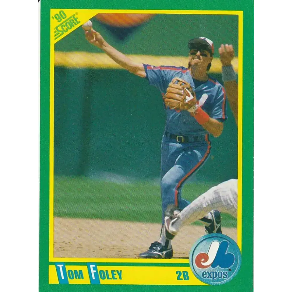 1990 Score #32 Tom Foley NM-MT Montreal Expos Baseball Card - Baseball Card Single