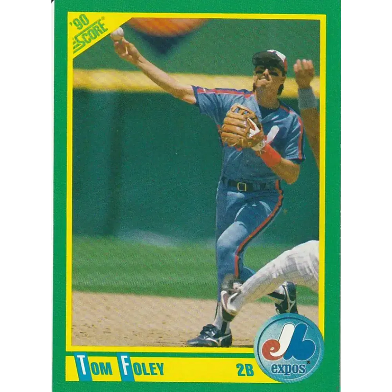 1990 Score #32 Tom Foley NM-MT Montreal Expos Baseball Card - Baseball Card Single