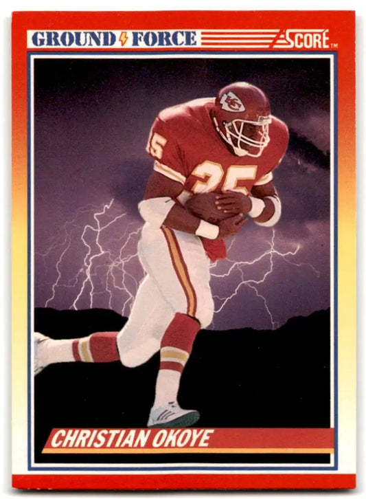 1990 Score #321 Christian Okoye NM-MT Kansas City Chiefs Football Card