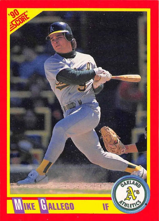 1990 Score #323 Mike Gallego EX Excellent Oakland Athletics Baseball Card