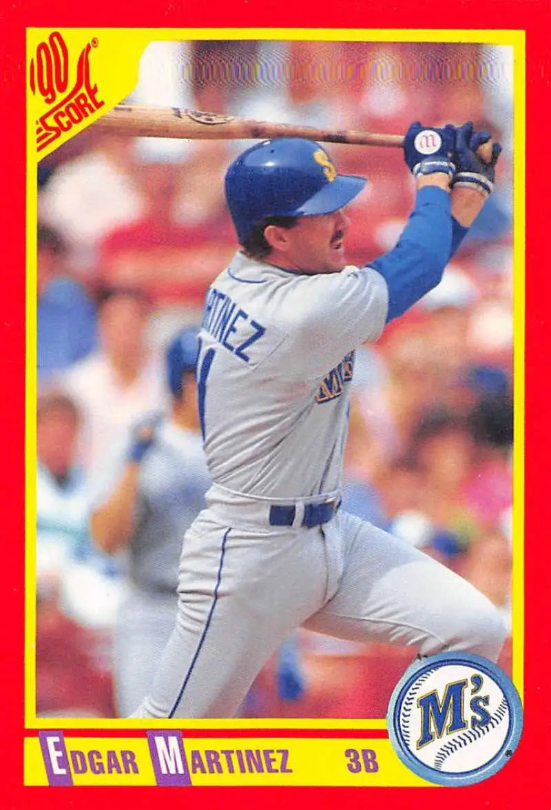 1990 Score #324 Edgar Martinez EX Excellent Seattle Mariners Baseball Card - Baseball Card Single