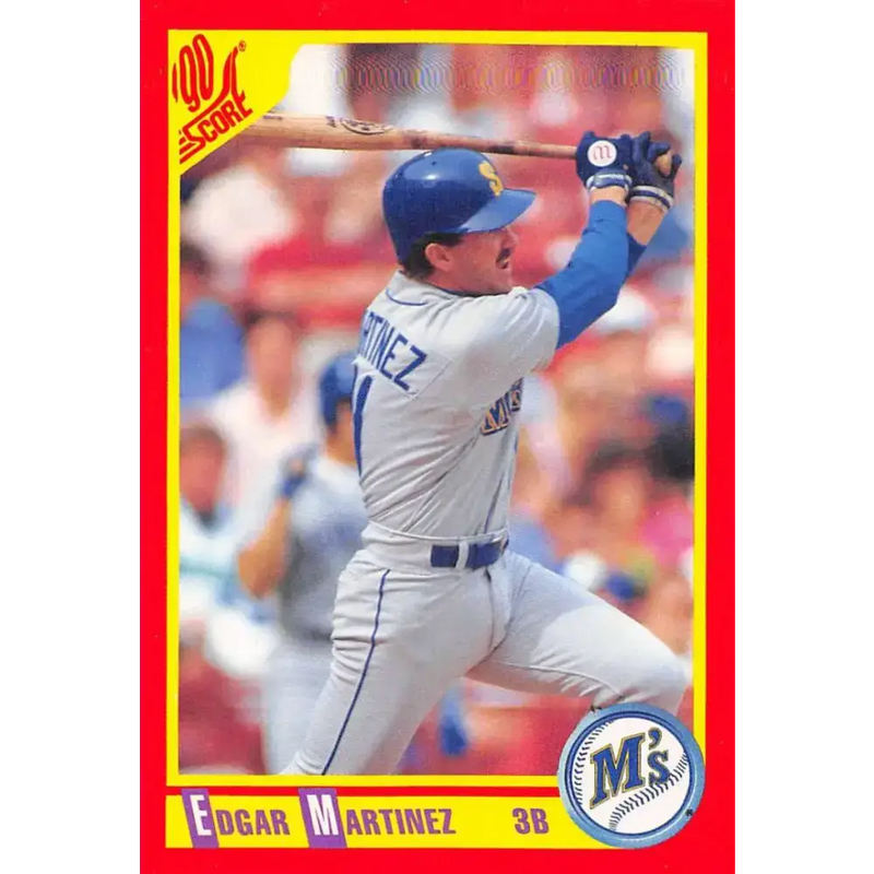 1990 Score #324 Edgar Martinez NM-MT Seattle Mariners Baseball Card - Baseball Card Single