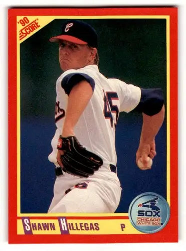 Original gloss Shawn Hillegas Chicago White Sox baseball card from 1990 Score series