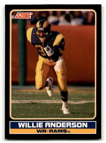 Willie Anderson Los Angeles Rams football card from 1990 Score series NM-MT