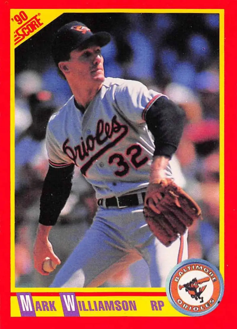 1990 Score #332 Mark Williamson EX Excellent Baltimore Orioles Baseball Card - Baseball Card Single