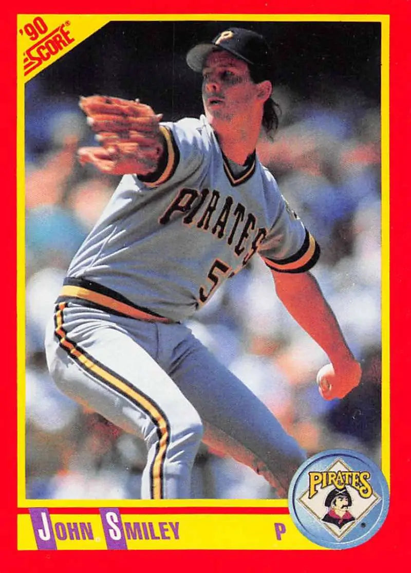 1990 Score #334 John Smiley EX Excellent Pittsburgh Pirates Baseball Card - Baseball Card Single